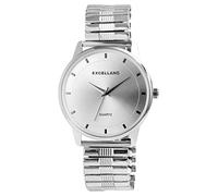 Excellanc Orologio da uomo in acciaio inox cinturino analogico al quarzo 2700027, argento, Bracciale
