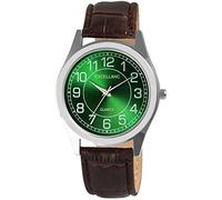 Excellanc Orologio da uomo in similpelle con fibbia ad ardiglione analogico al quarzo 2900228, marrone, verde