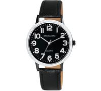 Excellanc Orologio da uomo in similpelle con fibbia ad ardiglione analogico al quarzo 2900233, Nero, Classico