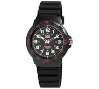 Excellanc Orologio per bambini con cinturino in silicone, 10 bar, Nero/Nero-Rosso Elementi
