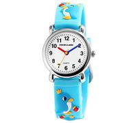 Excellanc Orologio per bambini in silicone per la musica, pinguino, analogico, al quarzo, 4500037, Blu, Cinghia