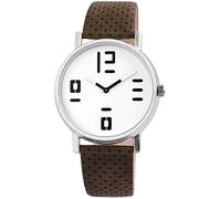 Excellanc Orologio Ragazza Donna Bianco Marrone Analogico Metallo Pelle Quarzo