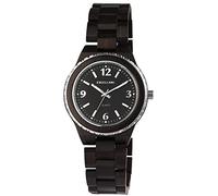 Excellanc Orologio unisex in legno, lancette luminose, chiusura deployante, analogico, al quarzo, 2810007, legno nero.