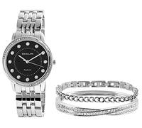 Excellanc Set regalo da donna, bracciale con strass, 1800218, Argento nero, Bracciale