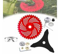 Excellent Circular Saw Blade for Weed Trimmer, Circular Saw Blade for Weed Trimmers, Steel Wire Grass Trimmer Head, with Adapter Kit, Weeds Wacker Blades for Brush Cutter, Weeder (Set A)