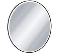 Excellent Corido specchio 100x100 cm rotonda con illuminazione con tappetino riscaldante nero DOEX.CO100.BL