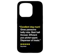 Excellent Dog Mum 5 Stars - Simpatico amante dei cani divertente Custodia per iPhone 15 Pro