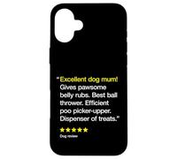 Excellent Dog Mum 5 Stars - Simpatico amante dei cani divertente Custodia per iPhone 16 Plus