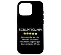 Excellent Dog Mum 5 Stars - Simpatico amante dei cani divertente Custodia per iPhone 16 Pro