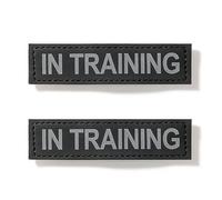 EXCELLENT ELITE SPANKER 2pcs Morale Magic Sticker riflettente "IN TRAINING" Patch in formazione cucciolo per imbracature e giubbotti per cani