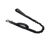 EXCELLENT ELITE SPANKER Guinzaglio militare elastico per cani con 2 maniglie imbottite per cani di taglia media e piccola(BLK)