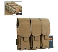 EXCELLENT ELITE SPANKER Molle Tattico Singolo/Doppio/Triplo Mag Pouch per M4 M14 M16 AR15 AR10 G36 Magazine Pouch (Triplo-Marrone coyote)