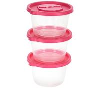 Excellent Houseware 024000770 Contenitore per Alimenti, Rosa/Trasparente