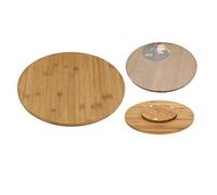 Excellent Houseware Piatto Girevole in bambù, 35 cm, Bamboo, Wooden, 35 x 35 x 3.5 cm