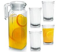 Excellent Houseware Set di brocca con bicchieri ye9000500 200 ml 1,1 L (5 pezzi)