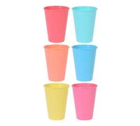 Excellent Housewares - Set di 6 Bicchieri riutilizzabili in plastica, 400 ml