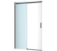 Excellent Rols porta doccia 100 cm scorrevole nero opaca/vetro trasparente KAEX.2612.1000.LP2/2.BL