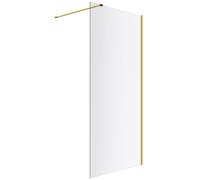 Excellent Vidoq parete doccia walk-in 100 cm oro spazzolata/vetro trasparente KAEX.1506.1000.LP.GB