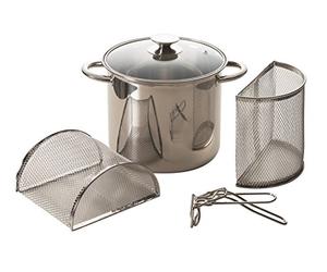 Excelsa 37513 Pasta Mix Pastaiola 5,5 Litri, Acciaio Inox 18/10