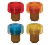 Excelsa 4 Tappi di Sughero, Plastica, Multicolore