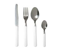 Excelsa Fashion Servizio 24 Posate, Acciaio Inossidabile, Bianco, 9x9x24 cm, unità