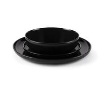 Excelsa 65861, "Nordic" Servizio Tavola 12 Pezzi, Ceramica, Nero