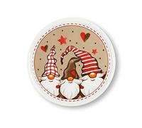 Excelsa 66077, Gnomo Set 6 Piatti Panettone, Diametro: 31 cm, Porcellana