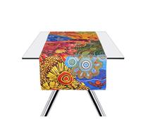 Excelsa Aboriginal Runner da Tavola, 100% Cotone, Cm. 45 x 140, Multicolor