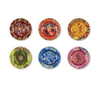 Excelsa Aboriginal Set 6 Sottopiatti, Diametro 33 Cm., Plastica, Riutilizzabili