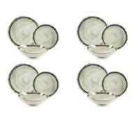 Excelsa Afrodite Servizio Piatti 12 Pezzi, Ceramica, Effetto Reattivo, 4 Persone