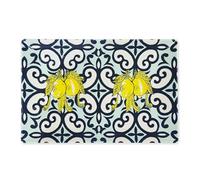 Excelsa Amalfi Set 6 Piatti Decorativi con Limoni, Ceramica, 30x20 cm