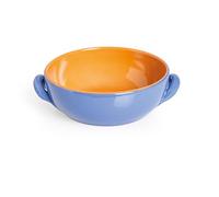 Excelsa Antichi Sapori Casseruola, Ceramica, Azzurro, 18x18x7 cm