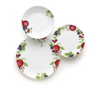 Excelsa Apple Servizio Tavola 18 Pezzi, Porcellana, Bianco