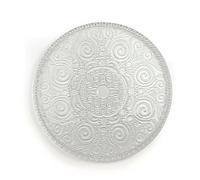 Excelsa Arabesque Piatto a Servire, Vetro, Trasparente, 31 x 31 x 1 cm