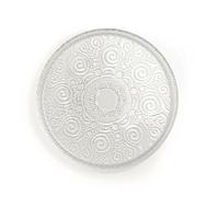 Excelsa Arabesque Piatto Dessert, Vetro, Trasparente, 21 x 21 x 1 cm