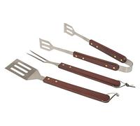 Excelsa Barbecue Set 3 Accessori, Acciaio Inossidabile, Marrone, 7x40x5 cm