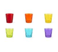 Excelsa Barcellona Set 6 Bicchieri Acqua, Vetro, Capacità 245 ml, Multicolore