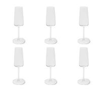 Excelsa Barolo Set 6 Flute Trasparenti, Vetro Soffiato, Capacità 210 Ml.