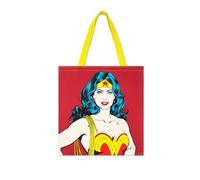 Excelsa Batman Borsa Shopper, Tote Bag, Cm. 41,5 x 41,5, Fronte 100% Cotone, Lavabile in Lavatrice (Wonder Woman)