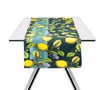Excelsa Boboli Runner da Tavolo, 60% Cotone, 40% Poliestere, Cm. 45 x 140, Multicolore, Decoro Limoni