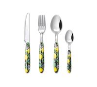 Excelsa Boboli Set 24 Posate, Acciaio Inox, Manici Decorati con Limoni, 6 Serviz