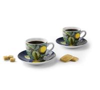 Excelsa Boboli Set 6 Tazzine Caffè Espresso, Porcellana, Capacità 100 ml, Multicolore