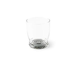 Excelsa Boheme Noir Set 6 Bicchieri Acqua con Fondo Decorato, Vetro