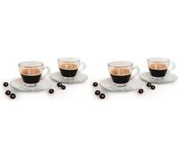 Excelsa Brasilia Set Tazze caffè con Piattino, (Set di 12), 90 Ml 6 unità