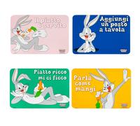 EXCELSA BUGS BUNNY SET 4 TOVAGLIETTE DECORI VARI 43,5X29 CM