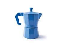 Excelsa Caffettiera Color 3 Tazze, Alluminio, Blu, capacità 3/6 Tazze