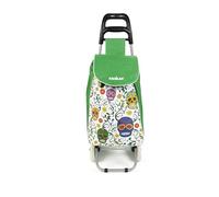 Excelsa Calavera Carrello Porta Spesa, Capacità 38 L, Sacca Rimovibile, Idrorepellente