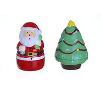 Excelsa Christmas Contaminuti Natale Assortiti, Verde/Rosso, 7x7x10 cm