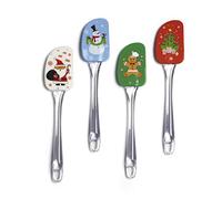 Excelsa Christmas Spatola, Silicone, Verde/Rosso/Bianco/Azzurro/Trasparente, 25x5x1.5 cm