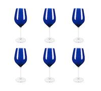 Excelsa Cobalto Set 6 Calici Vino, Vetro, Blu